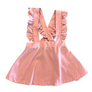 Bailey’s Blossoms Pink Ruffle Pinafore, Toddler Girl Size 2T